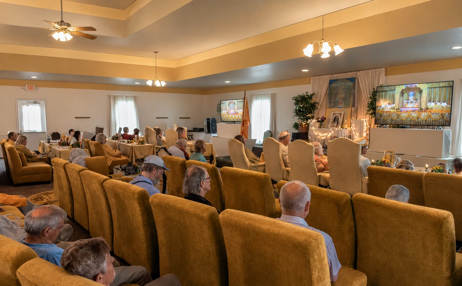 Residents gathered for a Vedic Village community event